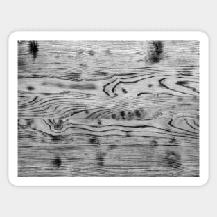 Vintage rustic black white gray burnt wood Sticker